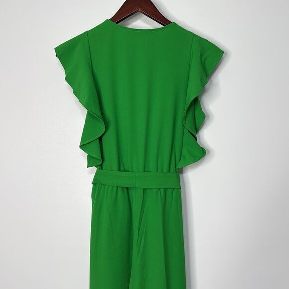 Hutch Zia Green Belted Jumpsuit with Ruffles XS - Picture 6 of 7